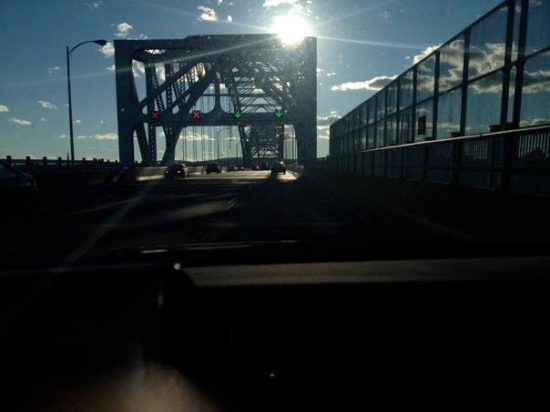 Driving across the Arrigoni Bridge in Middletown, CT